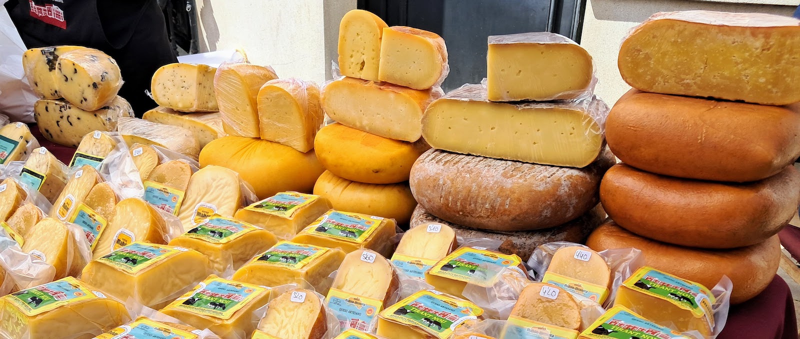 The famous, golden cheese from Menorca, sold at farmer's markets, in supermarkets and many directly from the farm itself!
